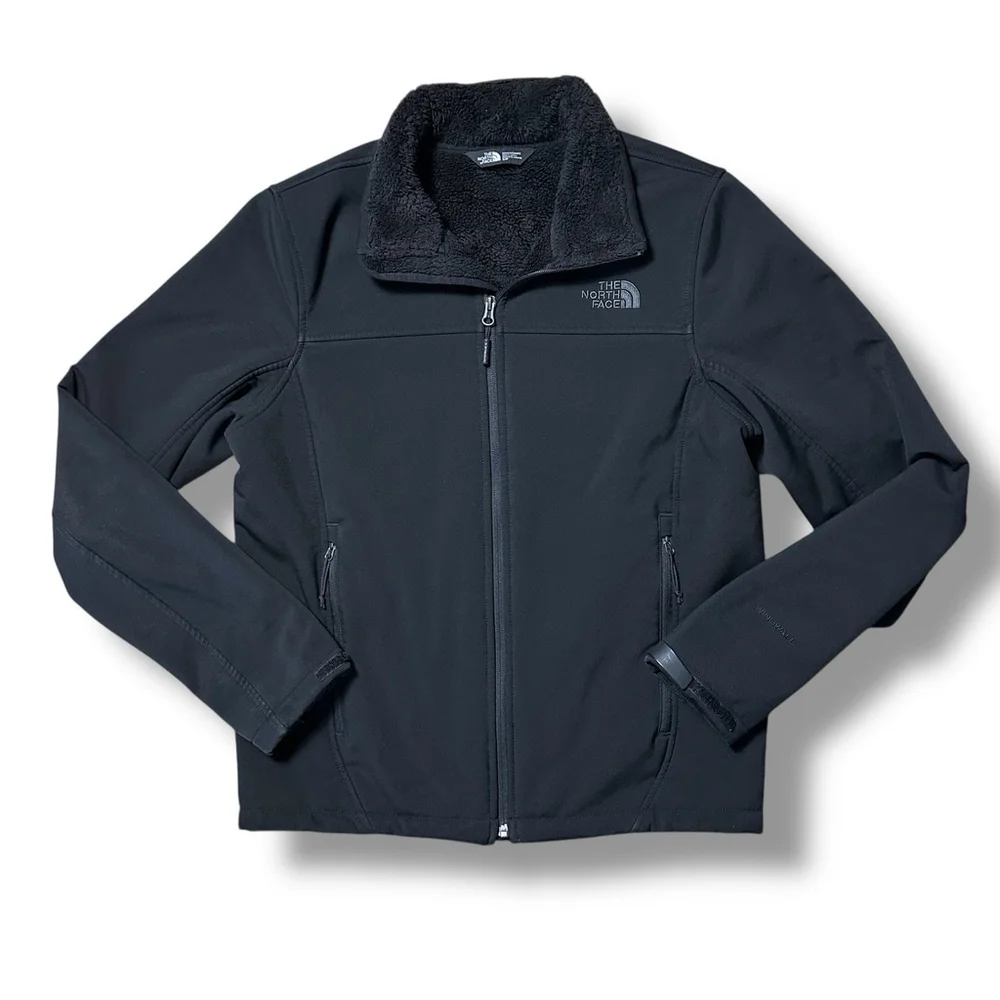 The North Face Mens Apex Chromium Thermal Black Soft Shell Jacket Small Full Zip